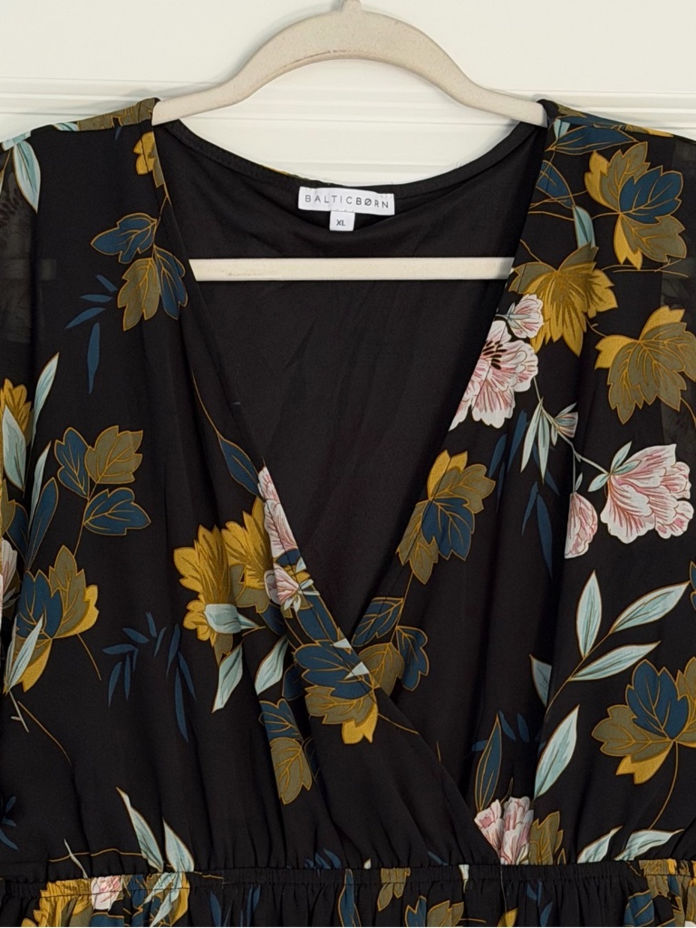 Baltic Born Midnight Floral Kia Kimono Maxi Dress Size XL 39707 - Picture 4 of 16